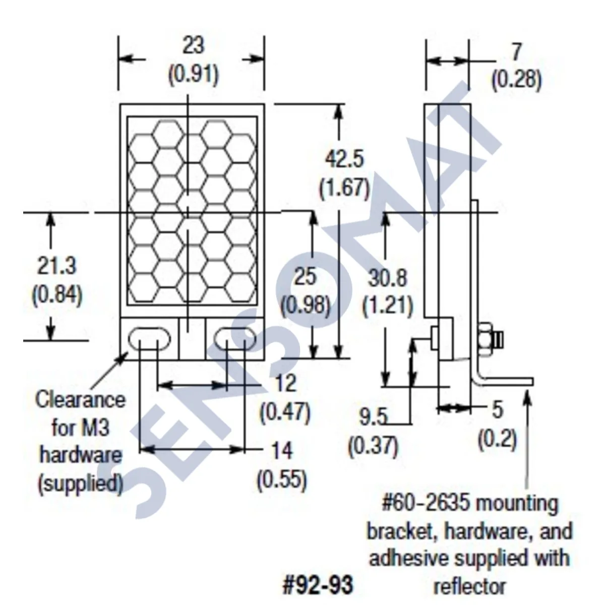 92-93 Allen-Bradley Reflectors for Photo Sens