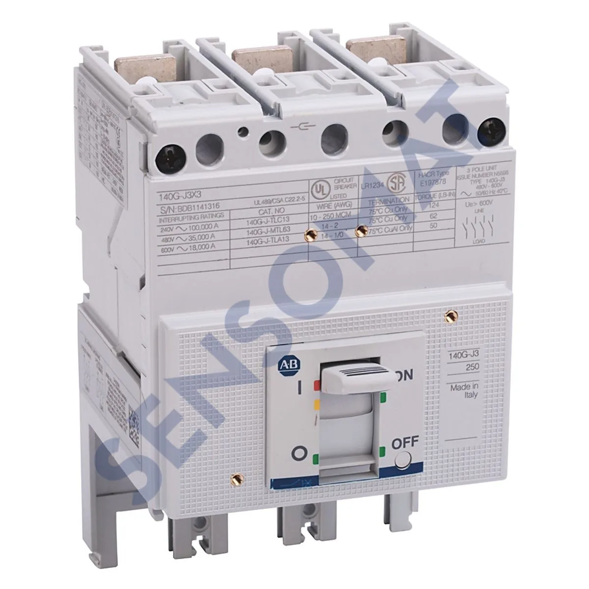 140G-J3X3 Allen-Bradley 140G 250A Molded Case