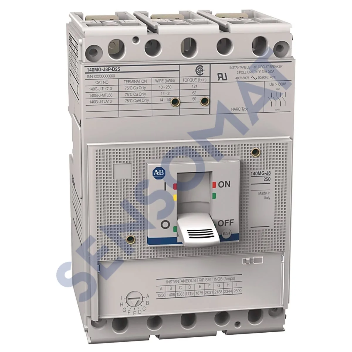 140MG-J8P-D25 Allen-Bradley 140MG 250A J Fram