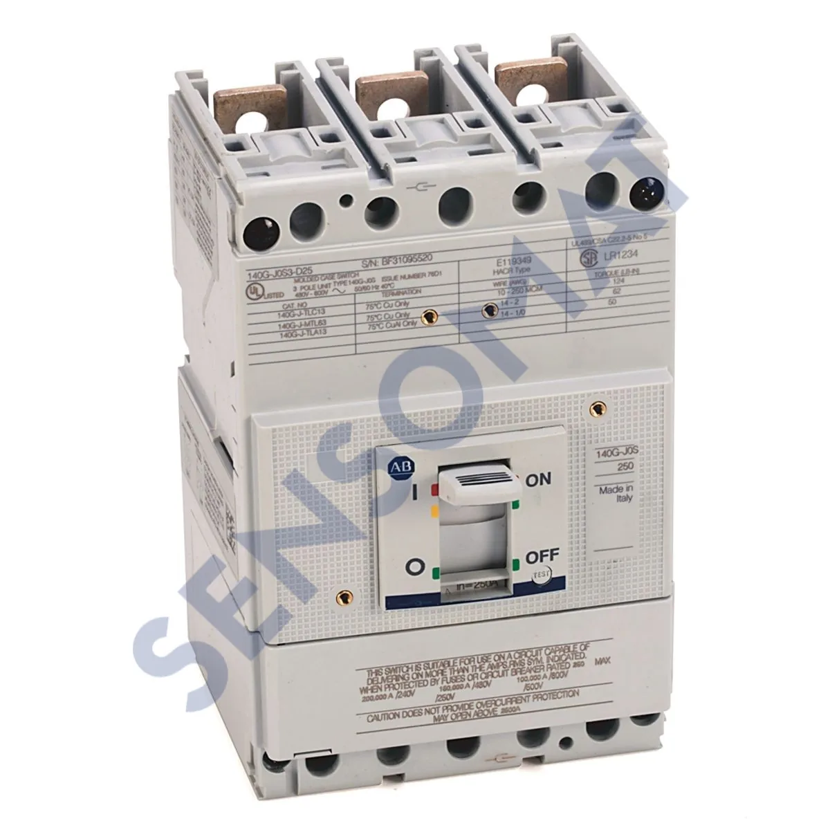 140G-J0X3 Allen-Bradley 140G 250A Molded Case