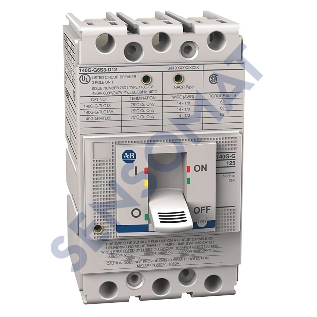 140G-G6S3-D12 Allen-Bradley 140G 125A Frame M