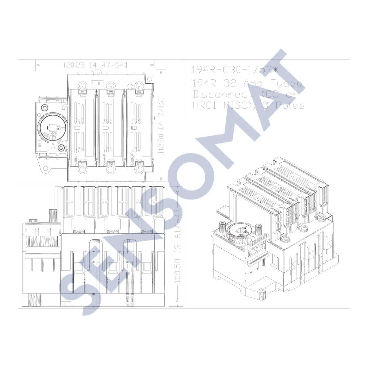 194R-FC30-1753-PY Allen-Bradley 194R Disconne