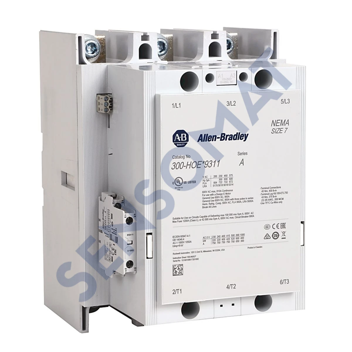 300-HOED9311 Allen-Bradley NEMA Size 7 Contac