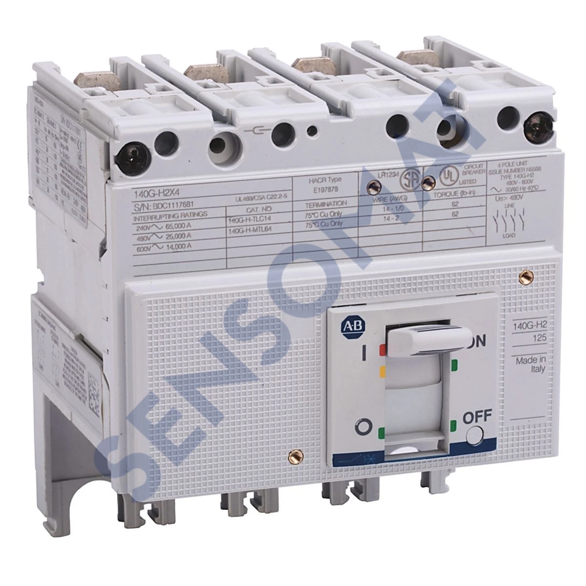 140G-H2X4 Allen-Bradley 140G 125A Molded Case