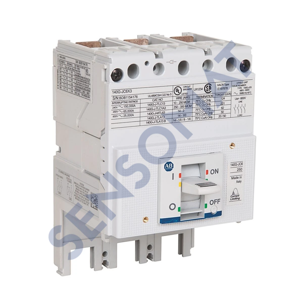 140G-JC0X3 Allen-Bradley 140G 250A Molded Cas