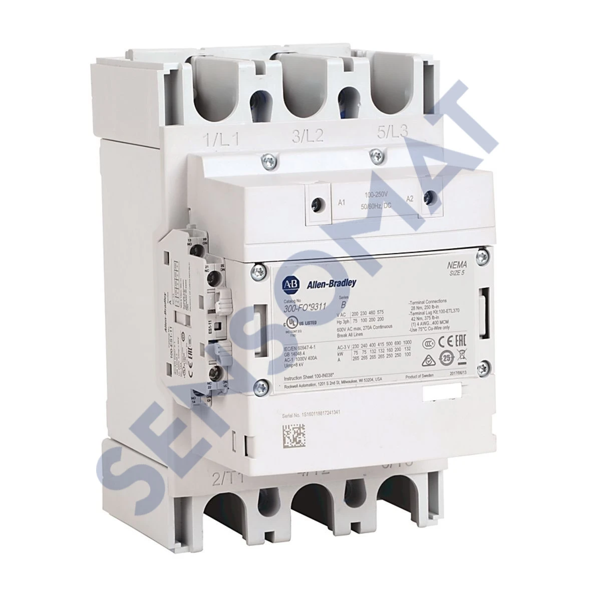 300-FOED9311 Allen-Bradley NEMA Size 5 Contac